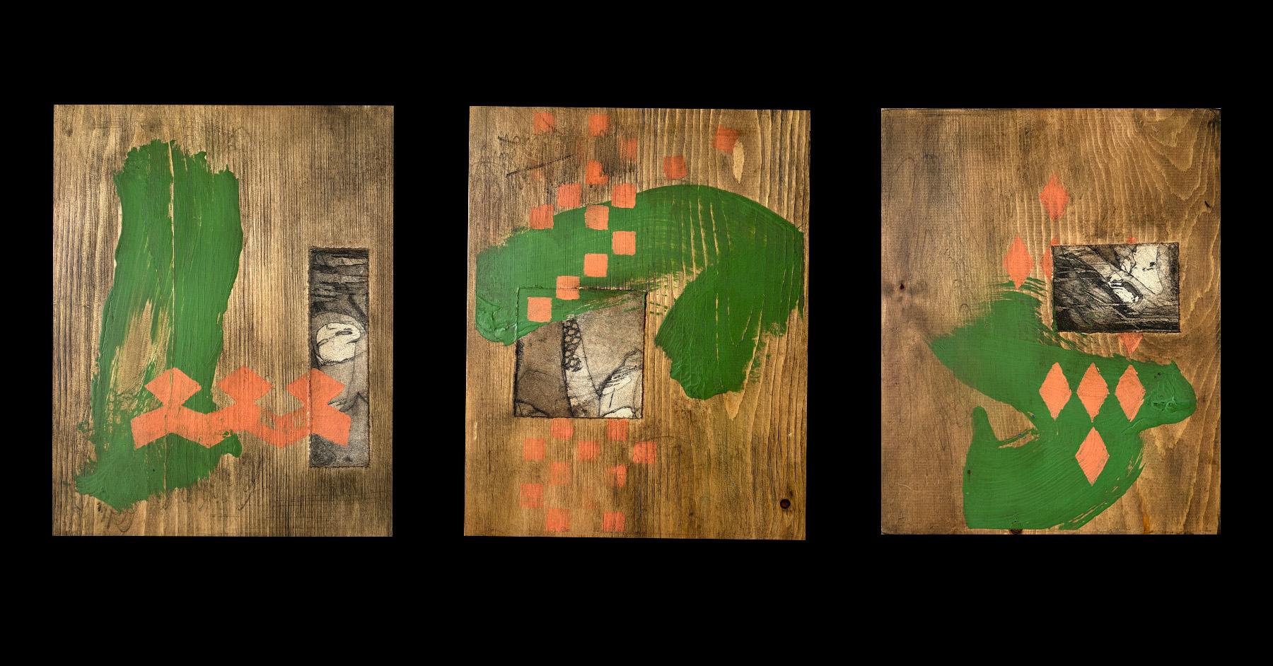Pequeñas Piezas de Madera I: Tríptico Mudra Verde