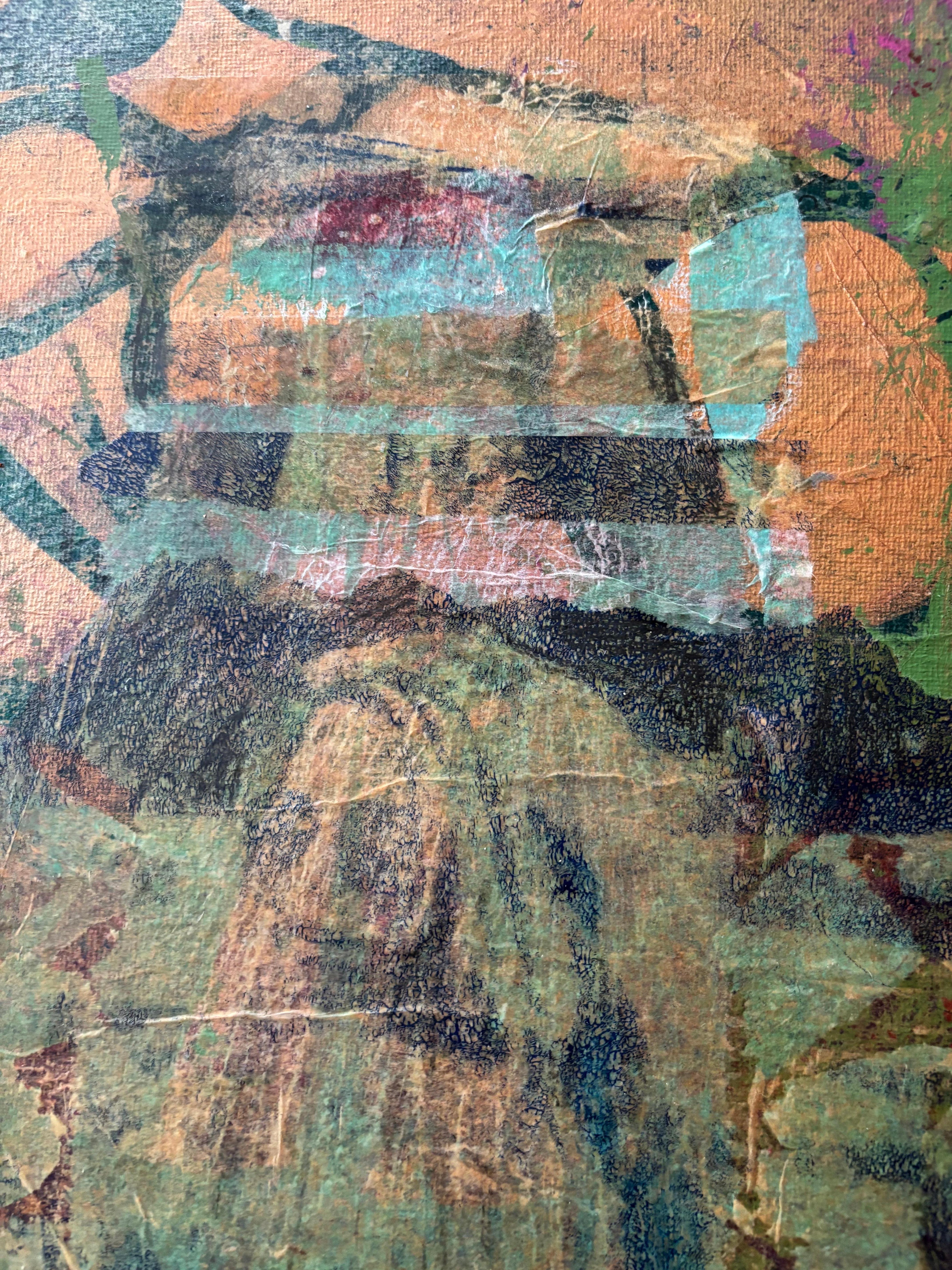 Tyme Capsule Kaltwachs, Monoprints, Ölstift auf Leinwand (Sonstige Kunststile), Painting, von Majio