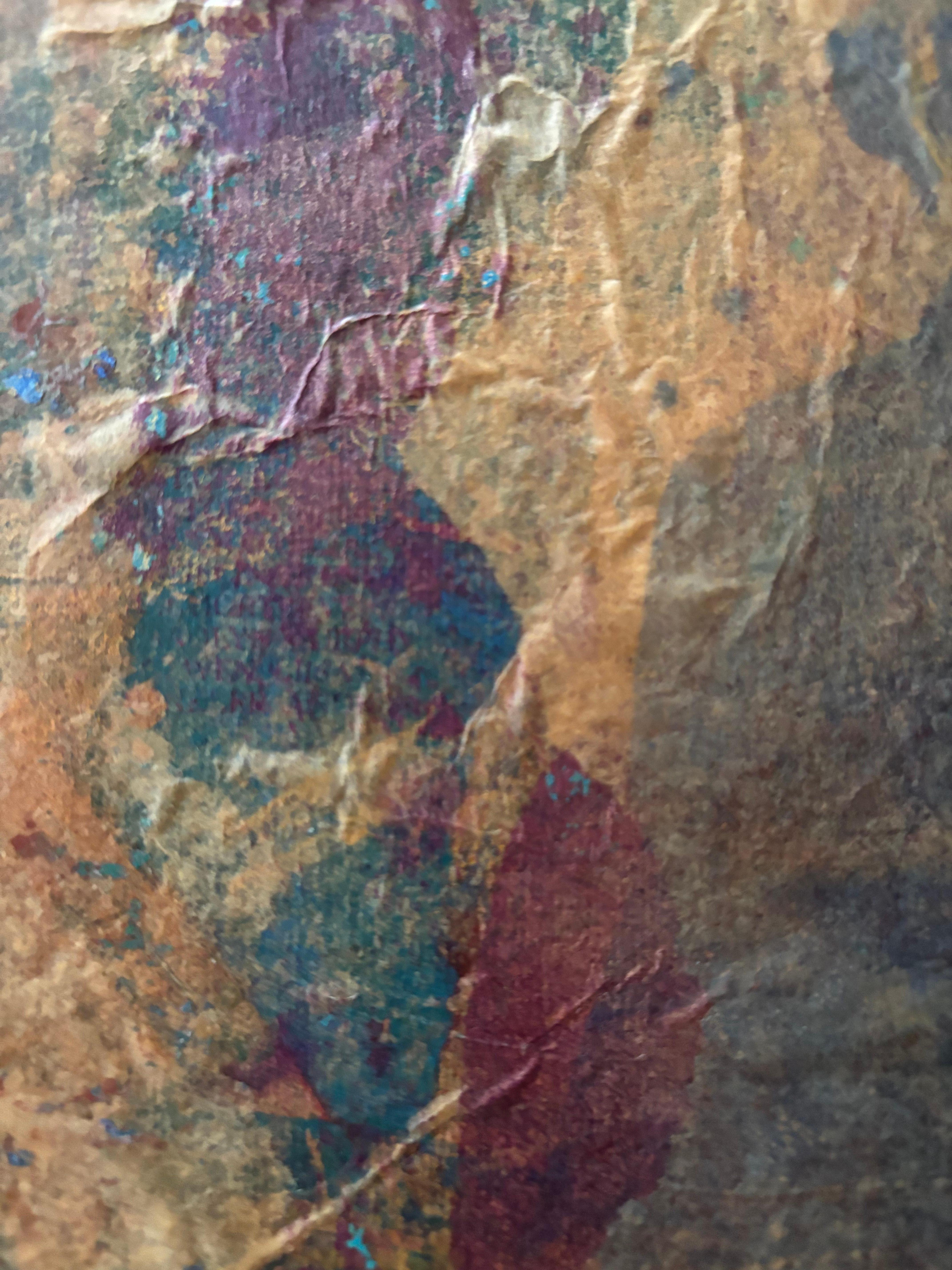 Tyme of Revolution Cold wax, monoprints, transfer, oil stick on im Angebot 1