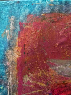Revolution in Tyme, Cold wax, monoprints, transfer, oil stick on canvas, 2024.
