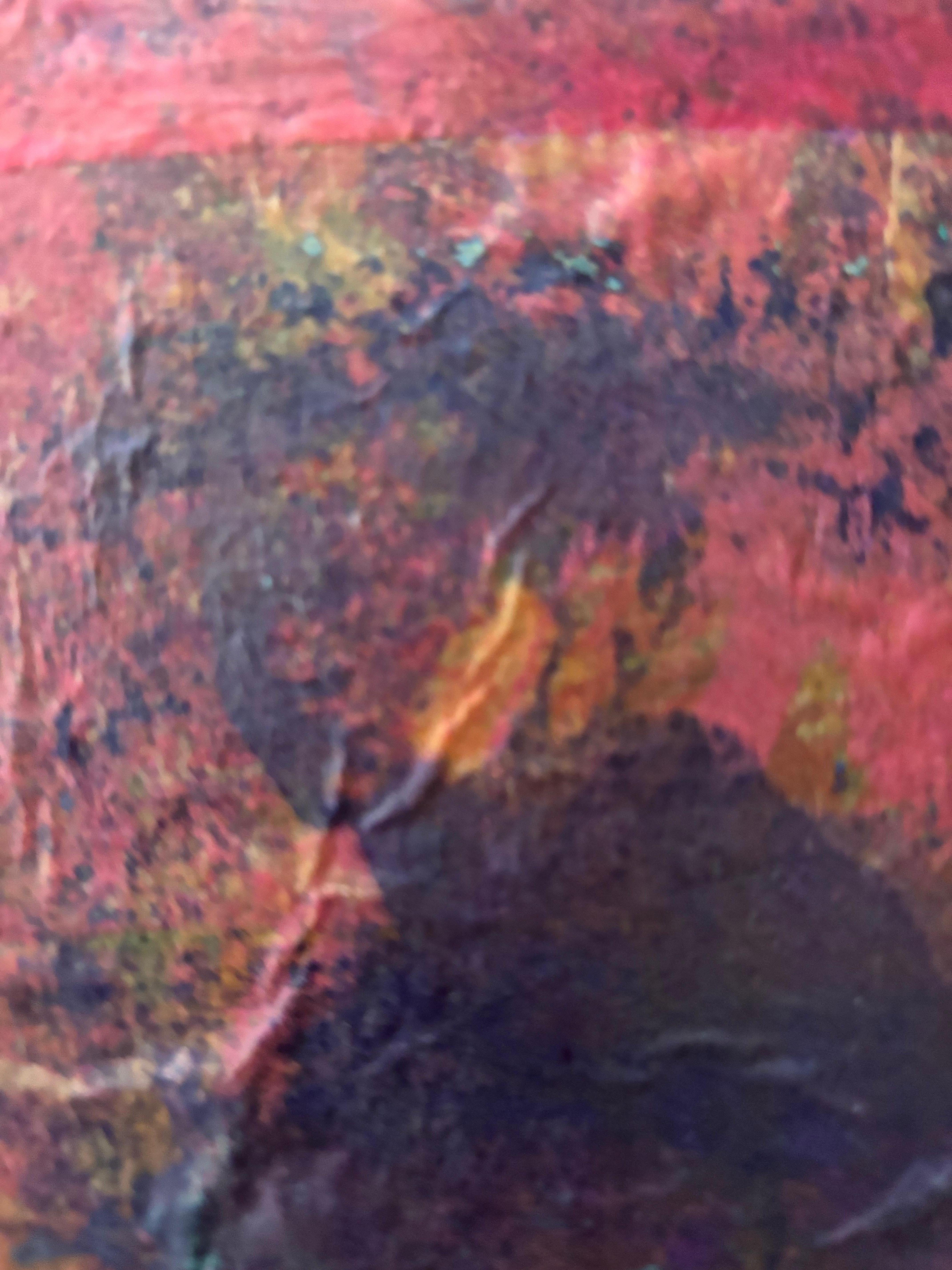 Tyme of Revolution Cold wax, monoprints, transfer on canvas For Sale 1