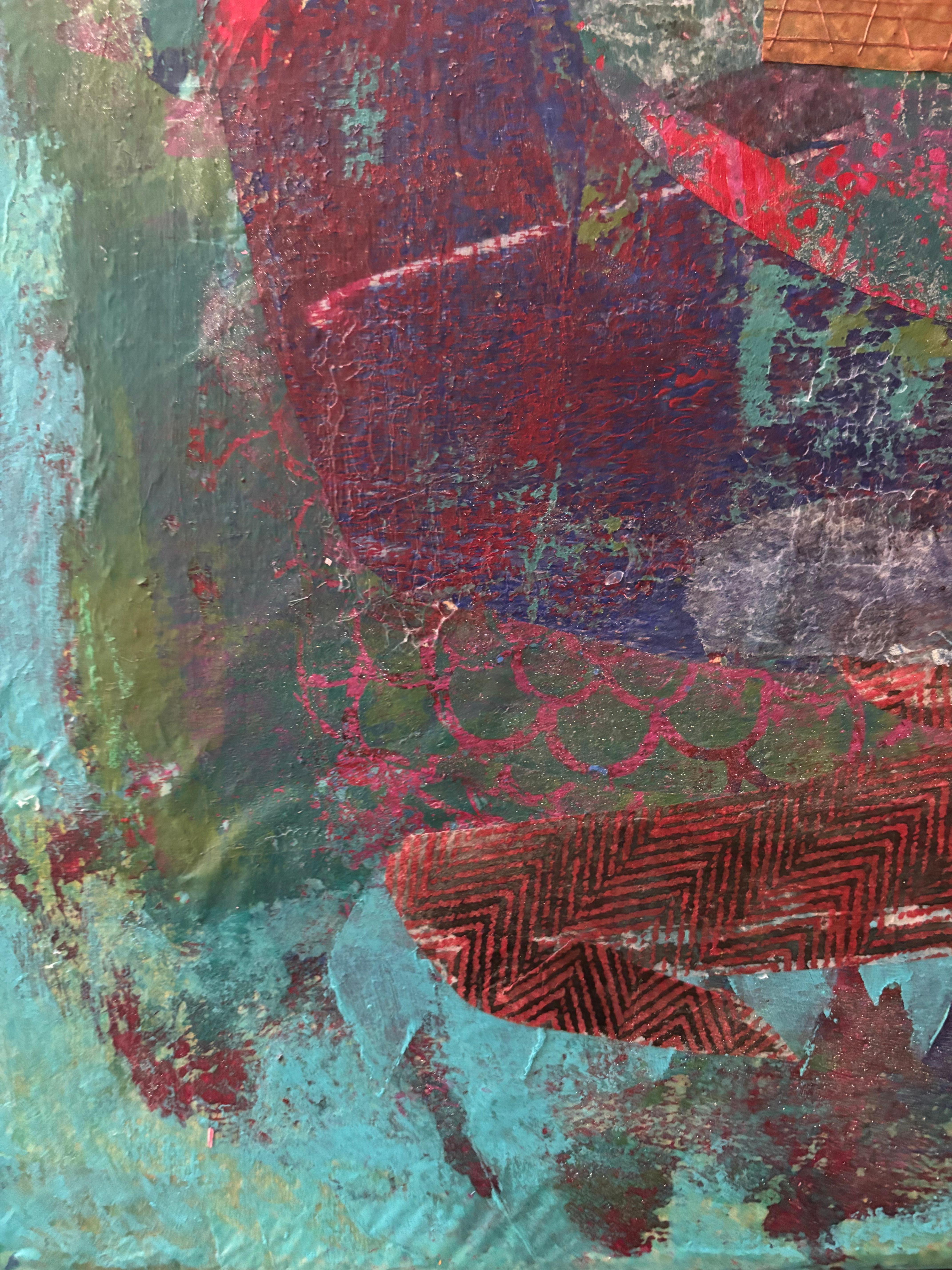 Tyme Portal II Cold wax, monoprints, oil stick on canvas For Sale 6