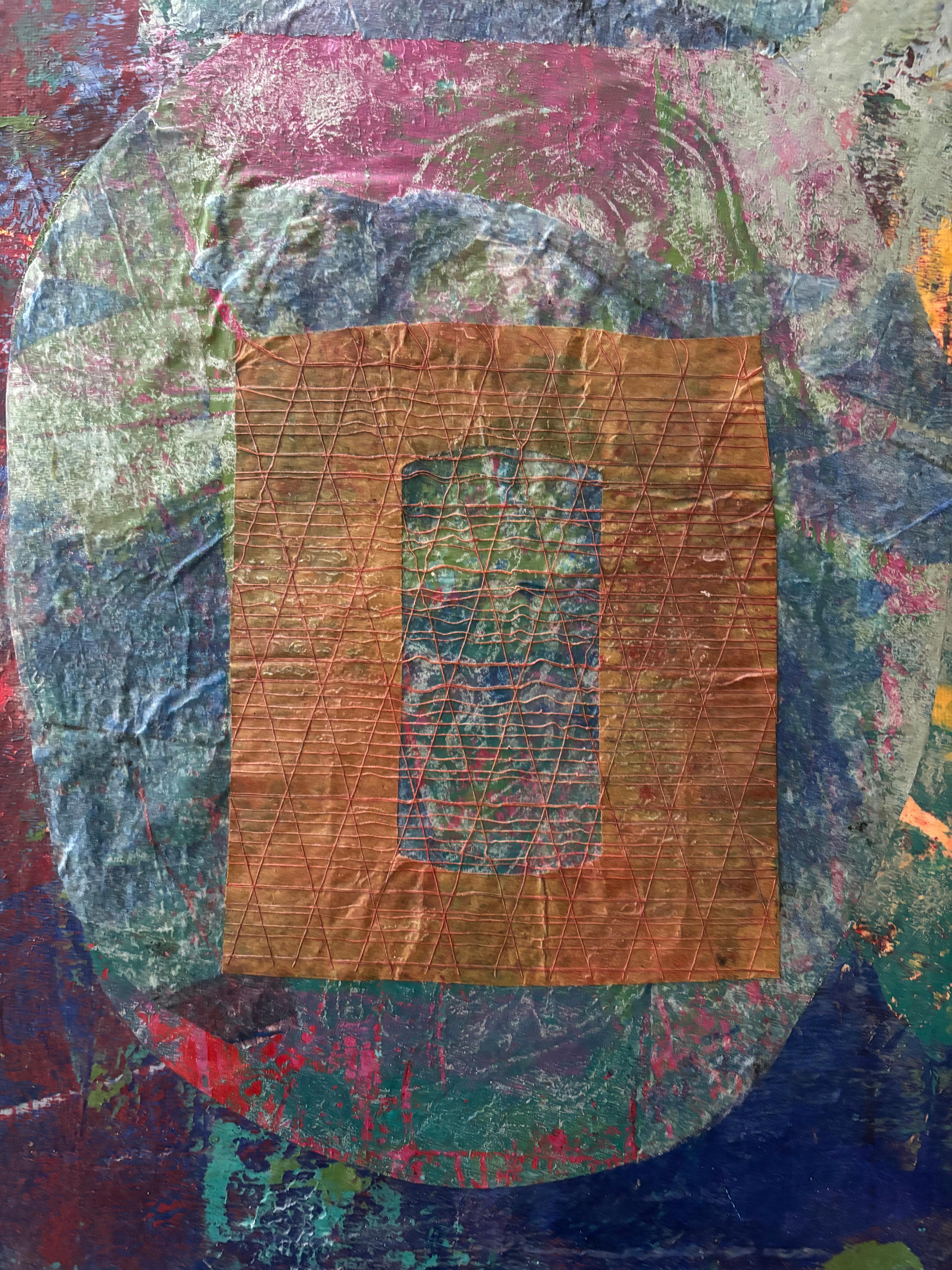 Tyme Portal II Cold wax, monoprints, oil stick on canvas For Sale 4