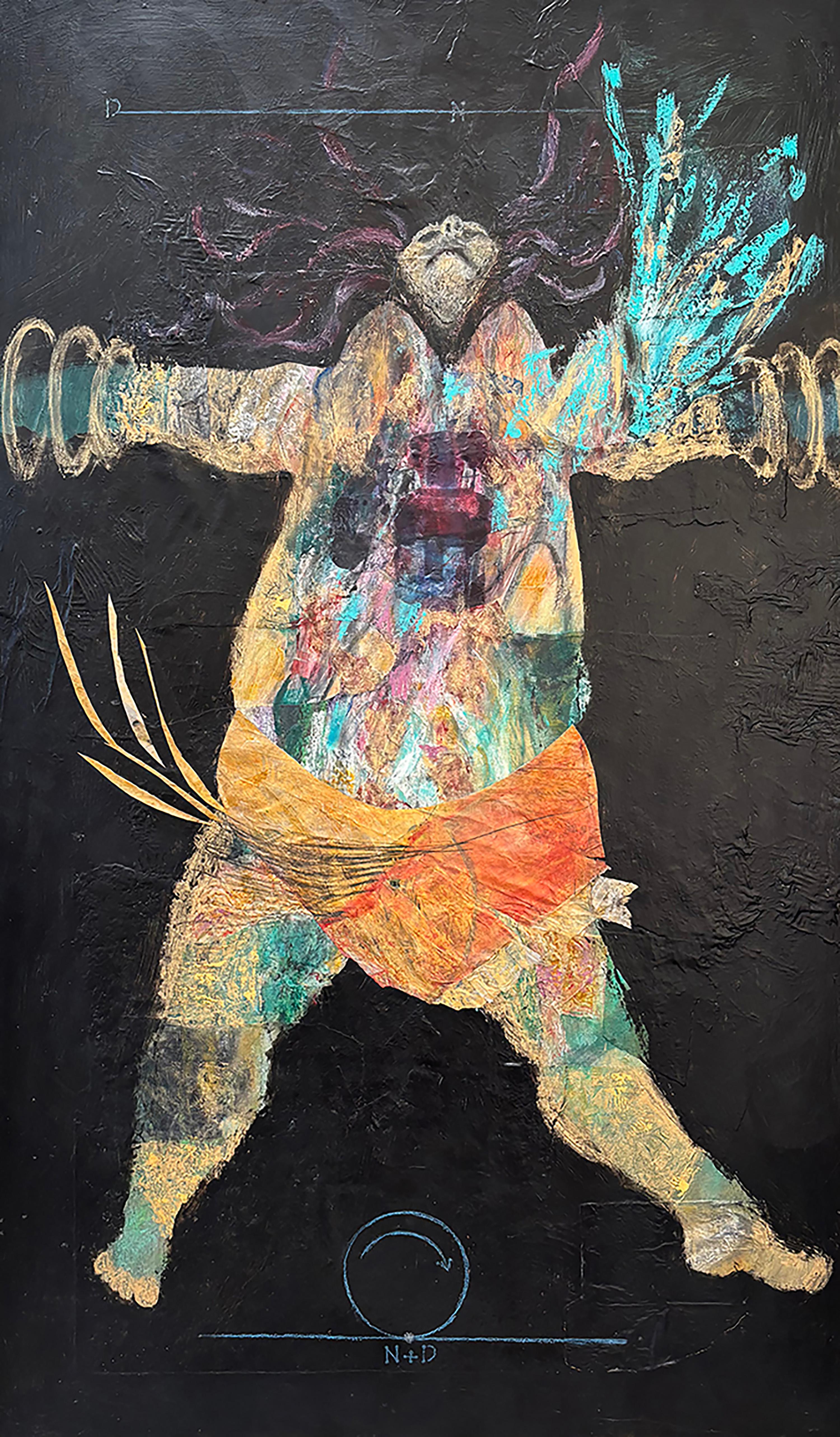 Majio Figurative Painting – Figurative I Blackboard-Serie: Wellspring