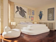 Letto Majj Studio per camera silenziosa, letto di design, accogliente