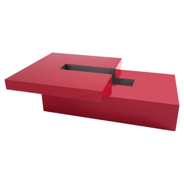 Majj Studio Red Sofa Table For Sale at 1stDibs