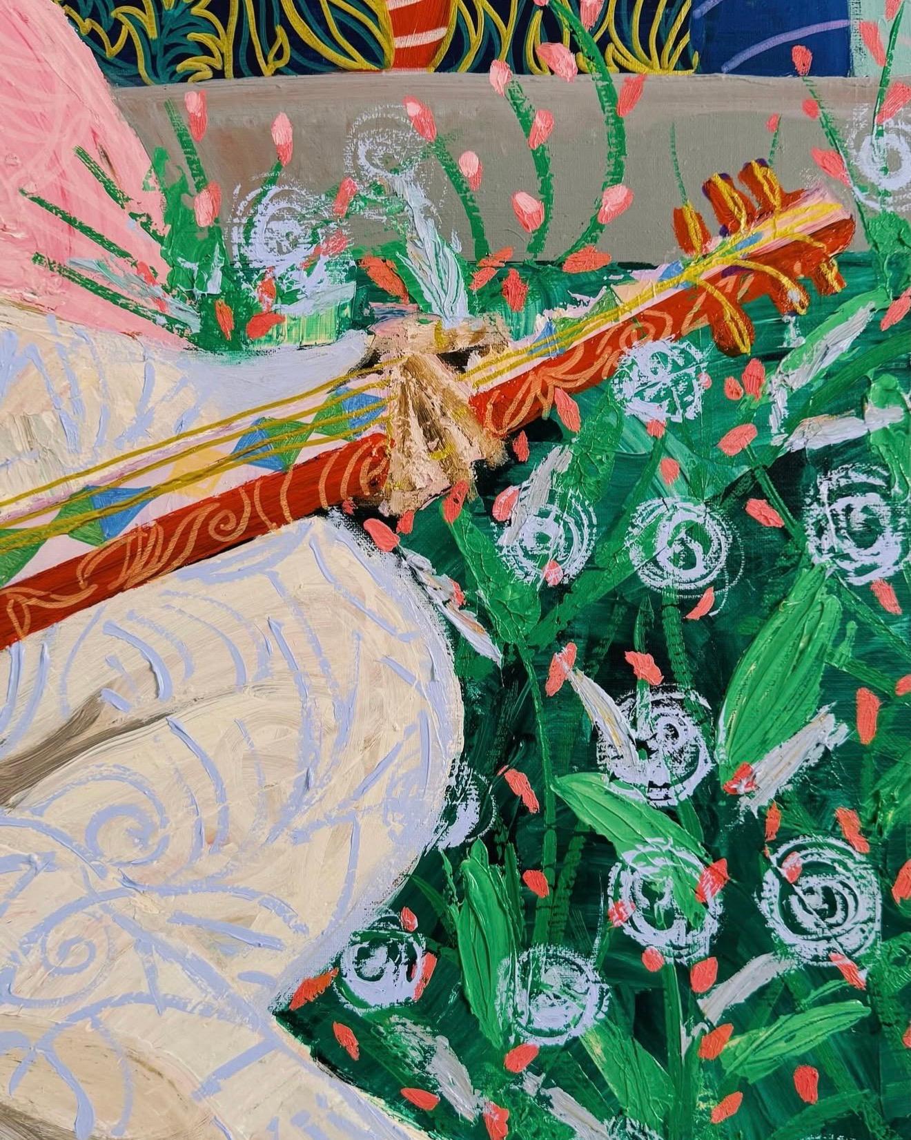 All songs about you, 100x80cm, acrylic on canvas - Contemporary Painting by Majnun