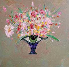 bouquet, 170x170 cm, acrylic on canvas