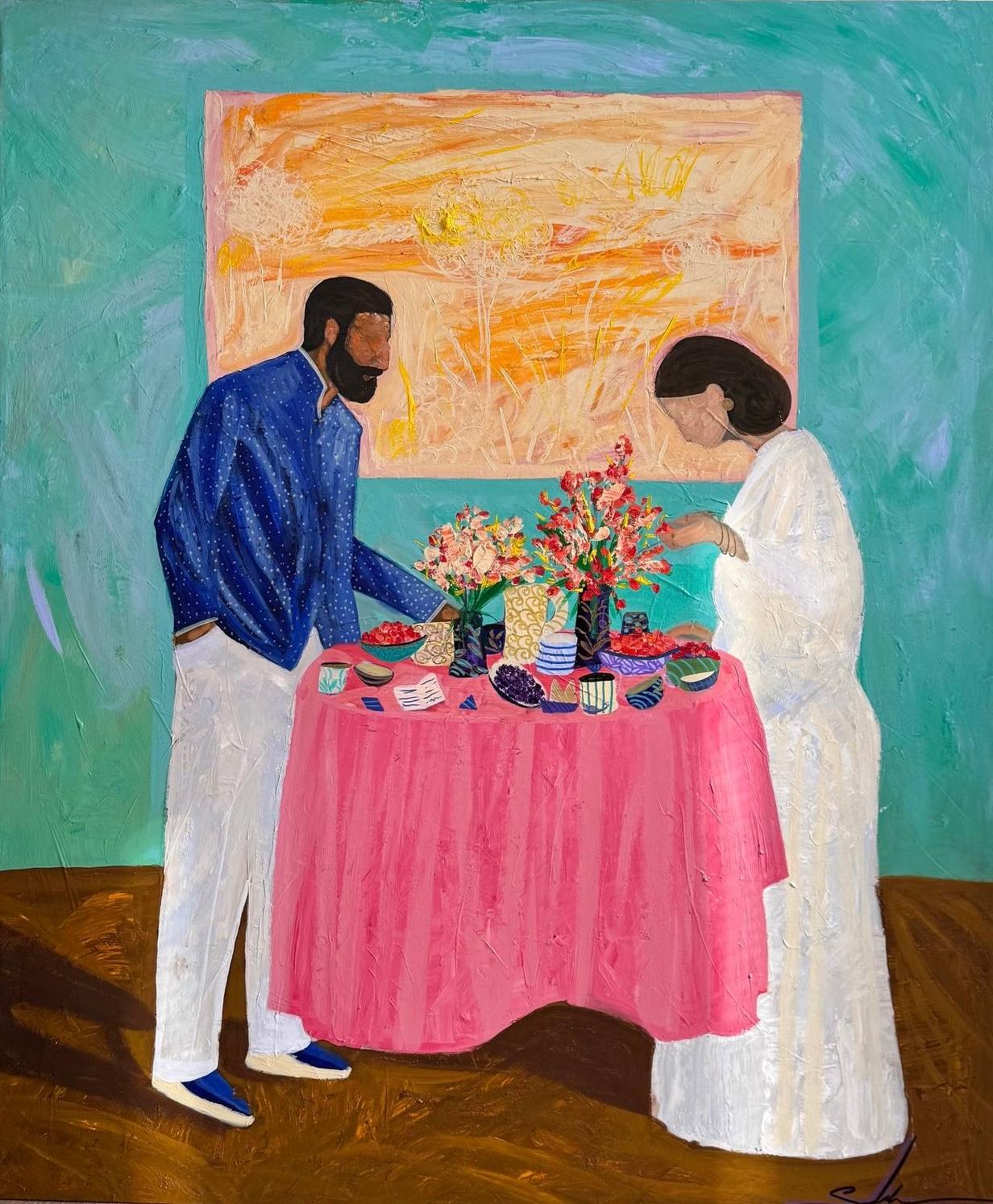 Breakfast, 120x100cm, acrylic on canvas