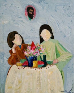 Frühstück , 84x67 cm, Acryl auf Leinwand