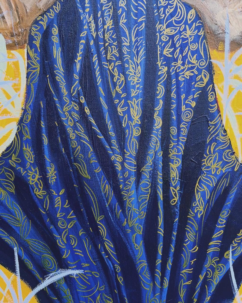 Butterfly, 150x110 cm - Painting by Majnun