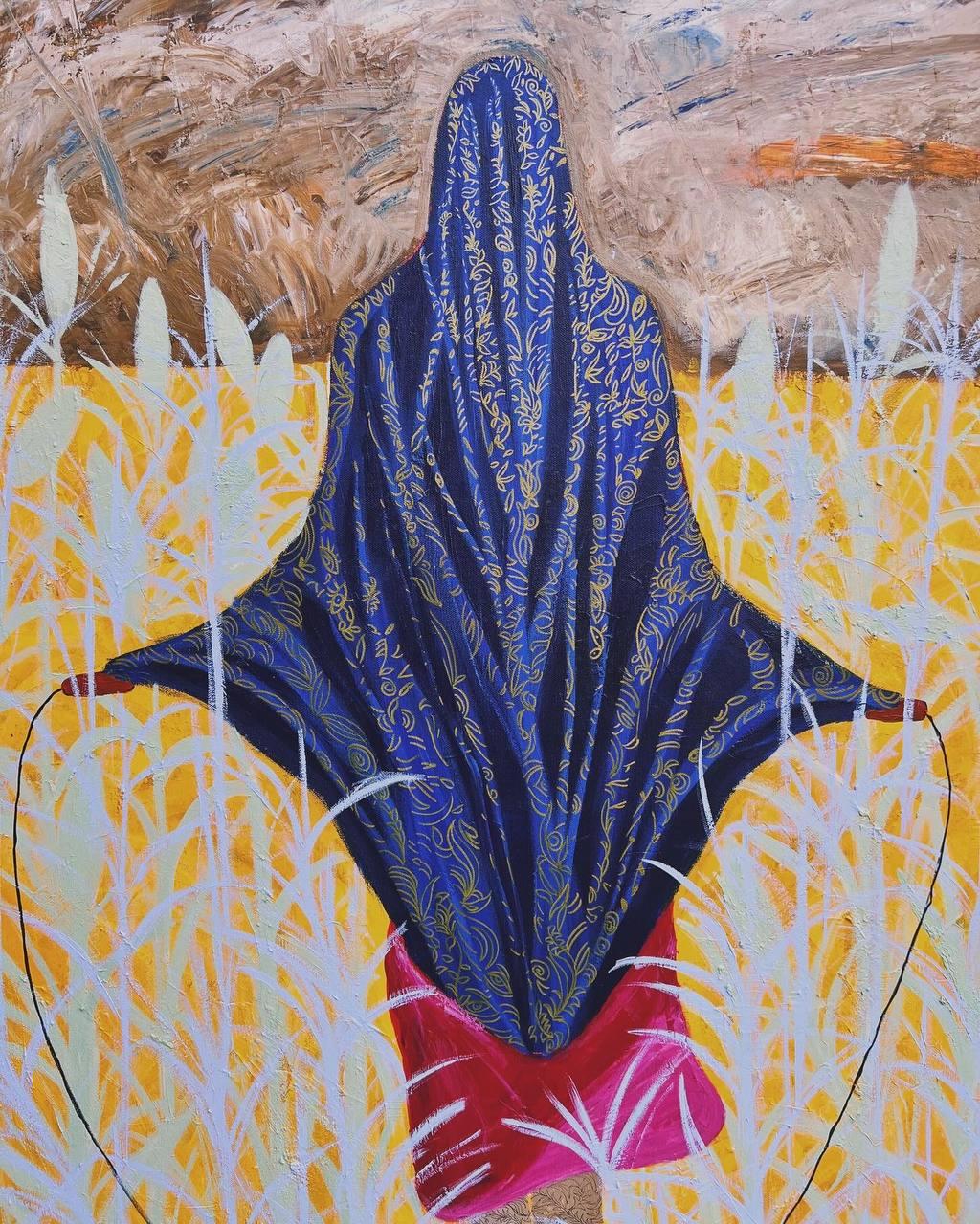 Butterfly, 150x110 cm - Contemporary Painting by Majnun