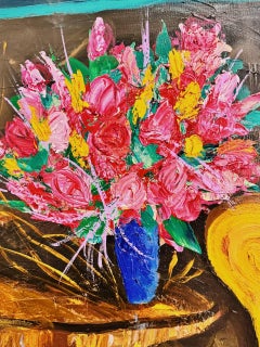 "Close my eyes with rose petals" , 180x140cm, acrylic on canvas