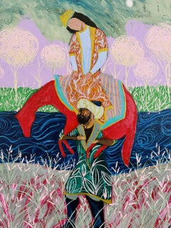 Farhad und Shirin , 60x50 cm, Acryl auf Leinwand