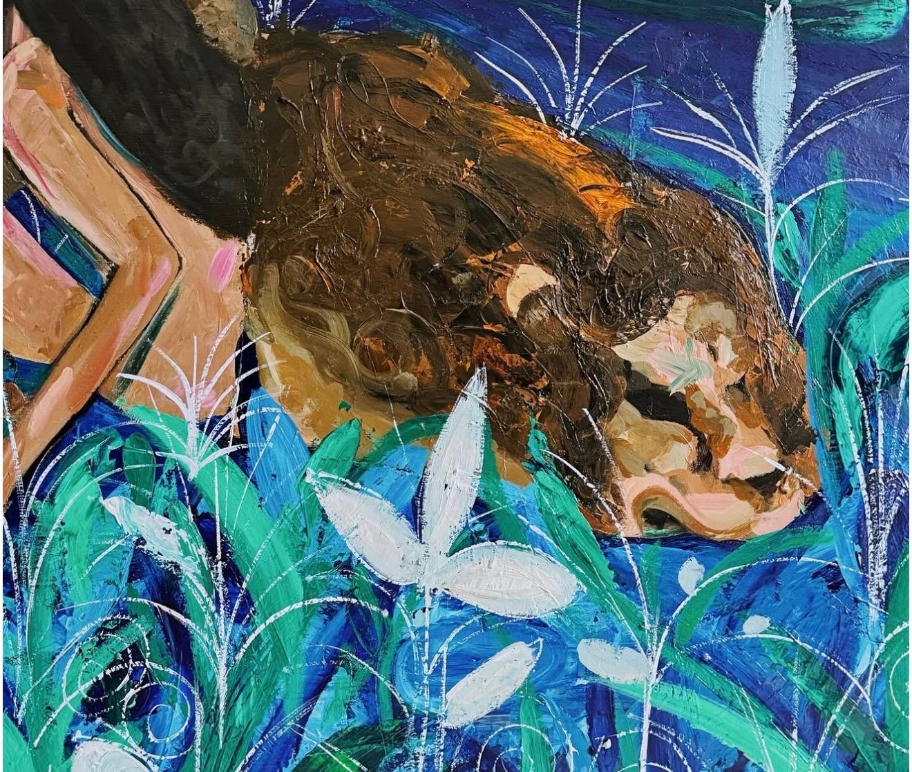 Flock, 130x150 cm, acrylic on canvas - Contemporary Art by Majnun