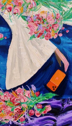 Flores de ti, 110x150 cm, acrílico sobre lienzo