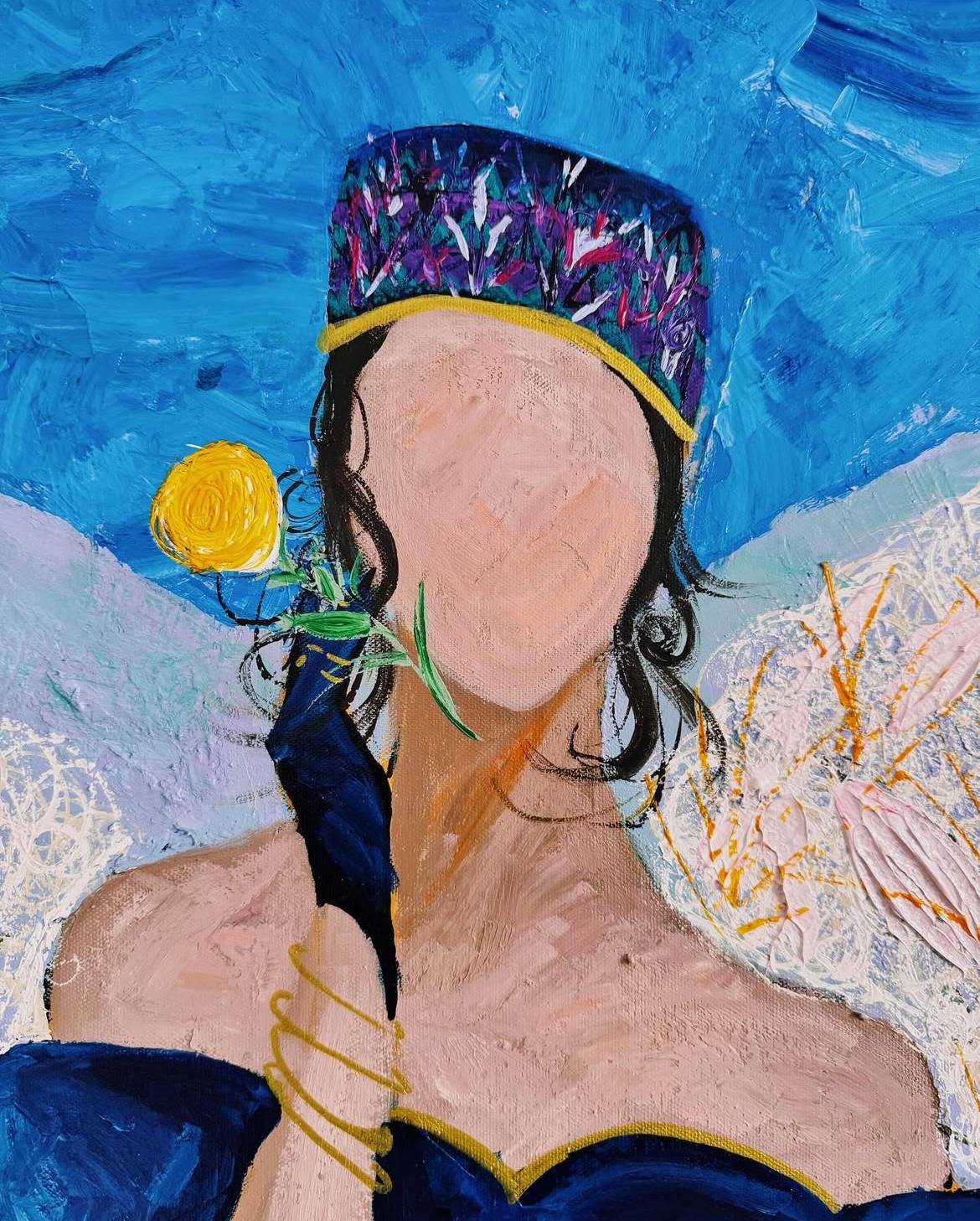 I am a petal of your garden, 150x110 cm, acrylic on canvas
