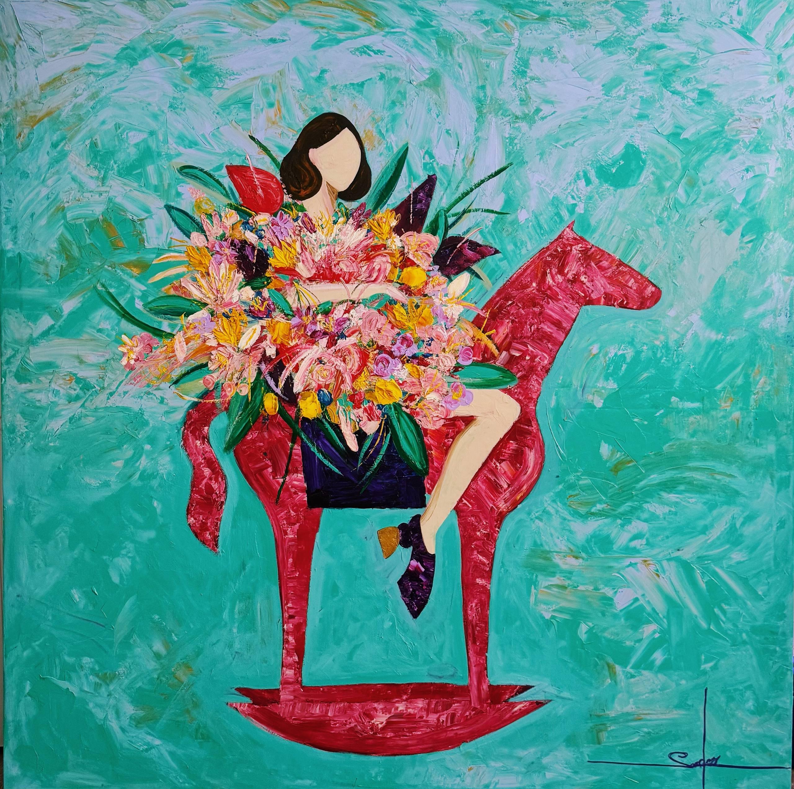 Nachahmung der Liebe, 150x150 cm, Acryl auf Leinwand