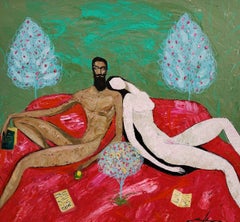 Khosrow and Shirin, 100x120 cm, acrylic on canvas