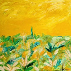 Paesaggio , 120x120cm, acrilico su tela