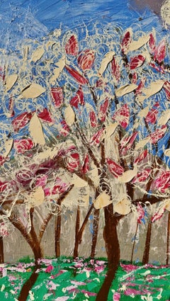 Paesaggio , 190x190 cm, acrilico su tela