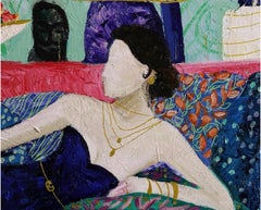 La soledad me abraza en vez de a ti, 120x100cm, acrílico sobre lienzo