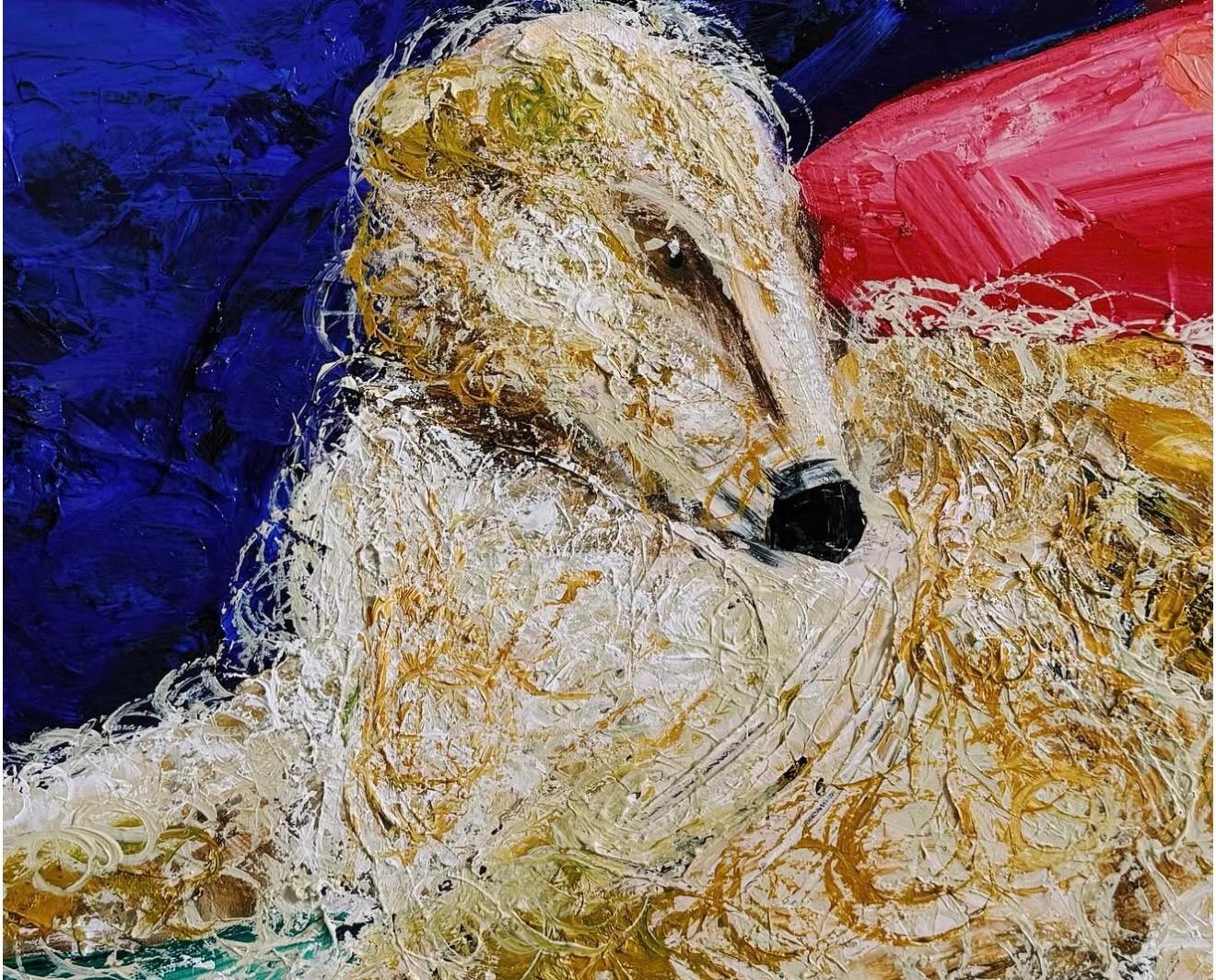 Loneliness embraces me instead of you, 120x100cm, acrylic on canvas For Sale 2