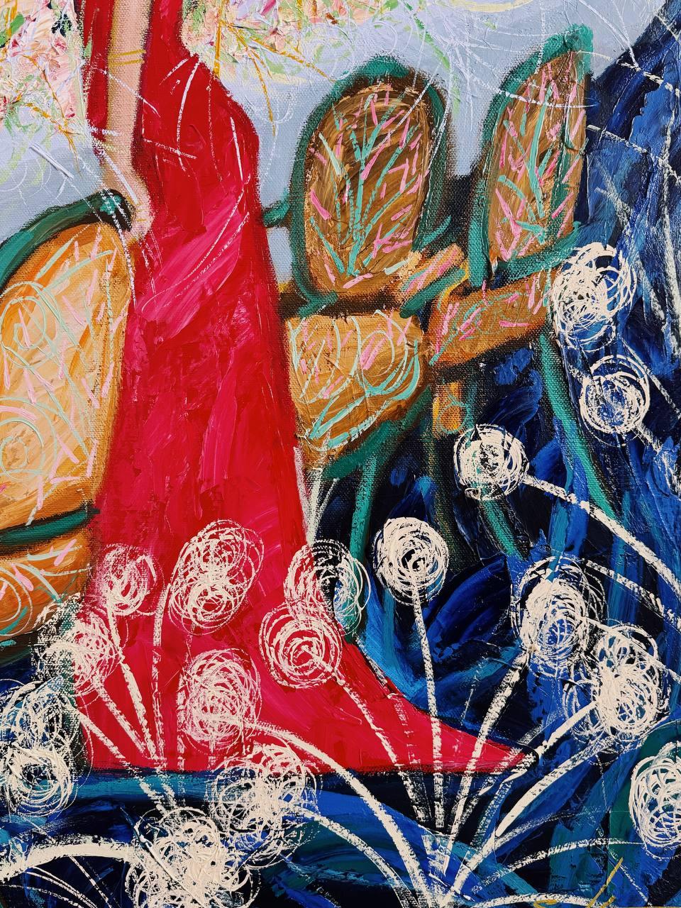 Lonely Hearts Day, 110x90 cm, Acryl auf Leinwand (Zeitgenössisch), Art, von Majnun