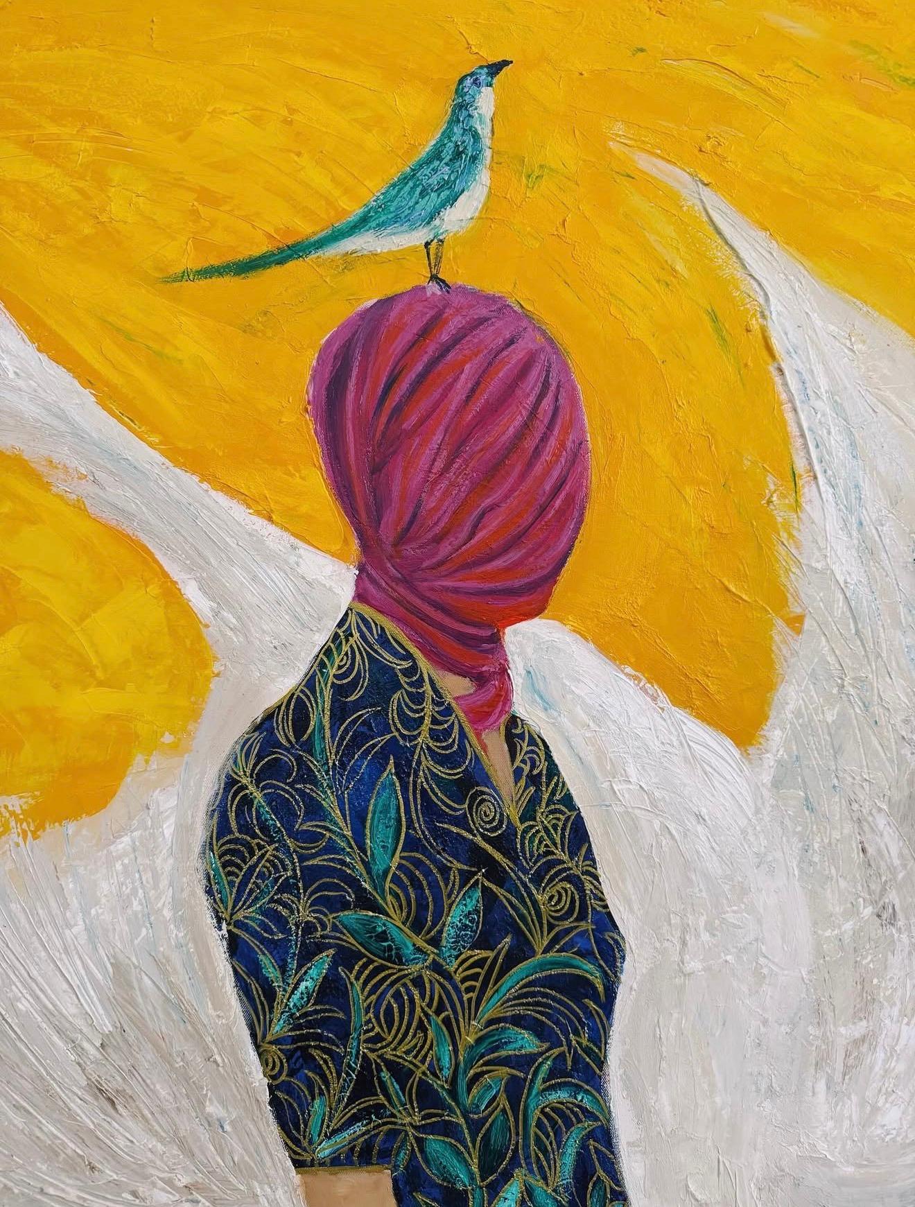 Muse, 140x90 cm, Acryl auf Leinwand (Zeitgenössisch), Painting, von Majnun