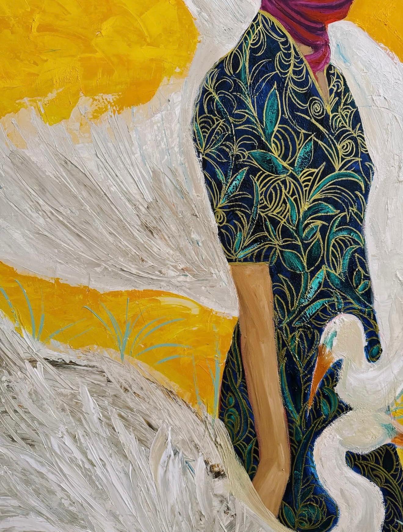 Muse, 140x90 cm, Acryl auf Leinwand (Zeitgenössisch), Painting, von Majnun