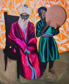 Old man and boy, 120x100cm