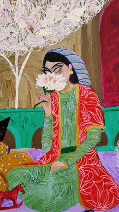 Serata di poesia, 150x110 cm, acrilico su tela