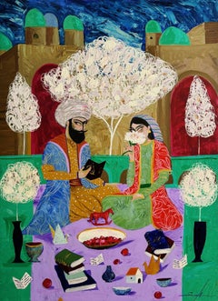 Serata di poesia, 150x110 cm, acrilico su tela