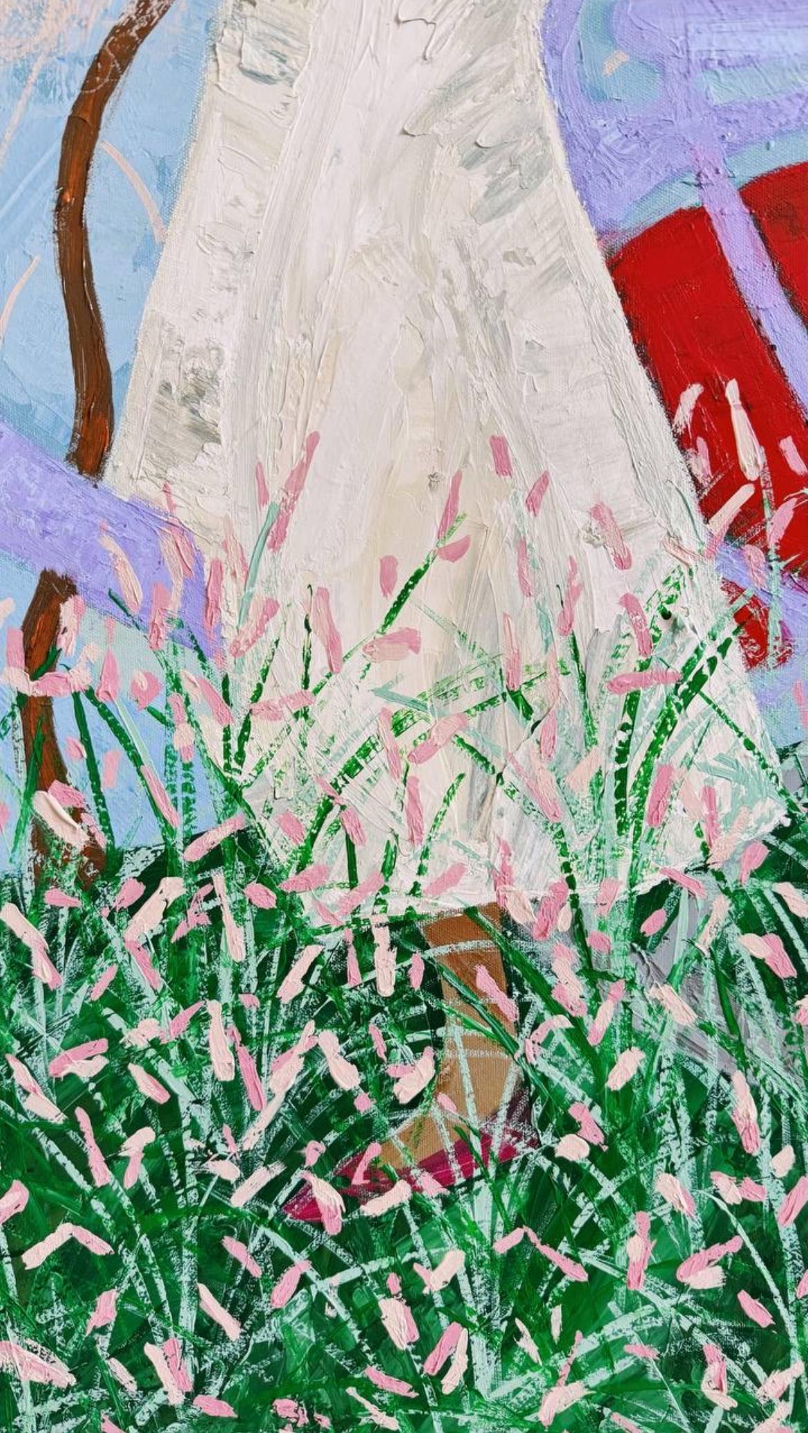 Siri, I'm lost., 120x100cm, acrylic on canvas - Painting by Majnun