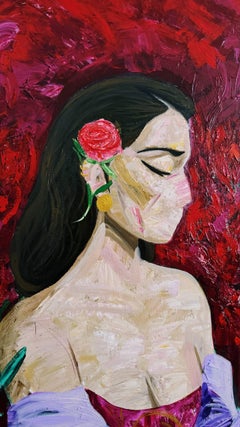 Girasol enamorado, 170x170 cm, acrílico sobre lienzo