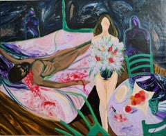 Der Tod von Majnun, 140x180 cm, Acryl auf Leinwand