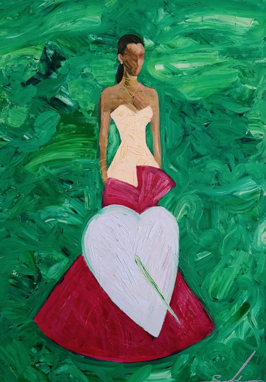 Die Blume meiner Liebe, 100x70cm, Acryl auf Leinwand