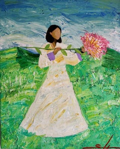 La flor de nuestro amor , 84x67 cm, acrílico sobre lienzo