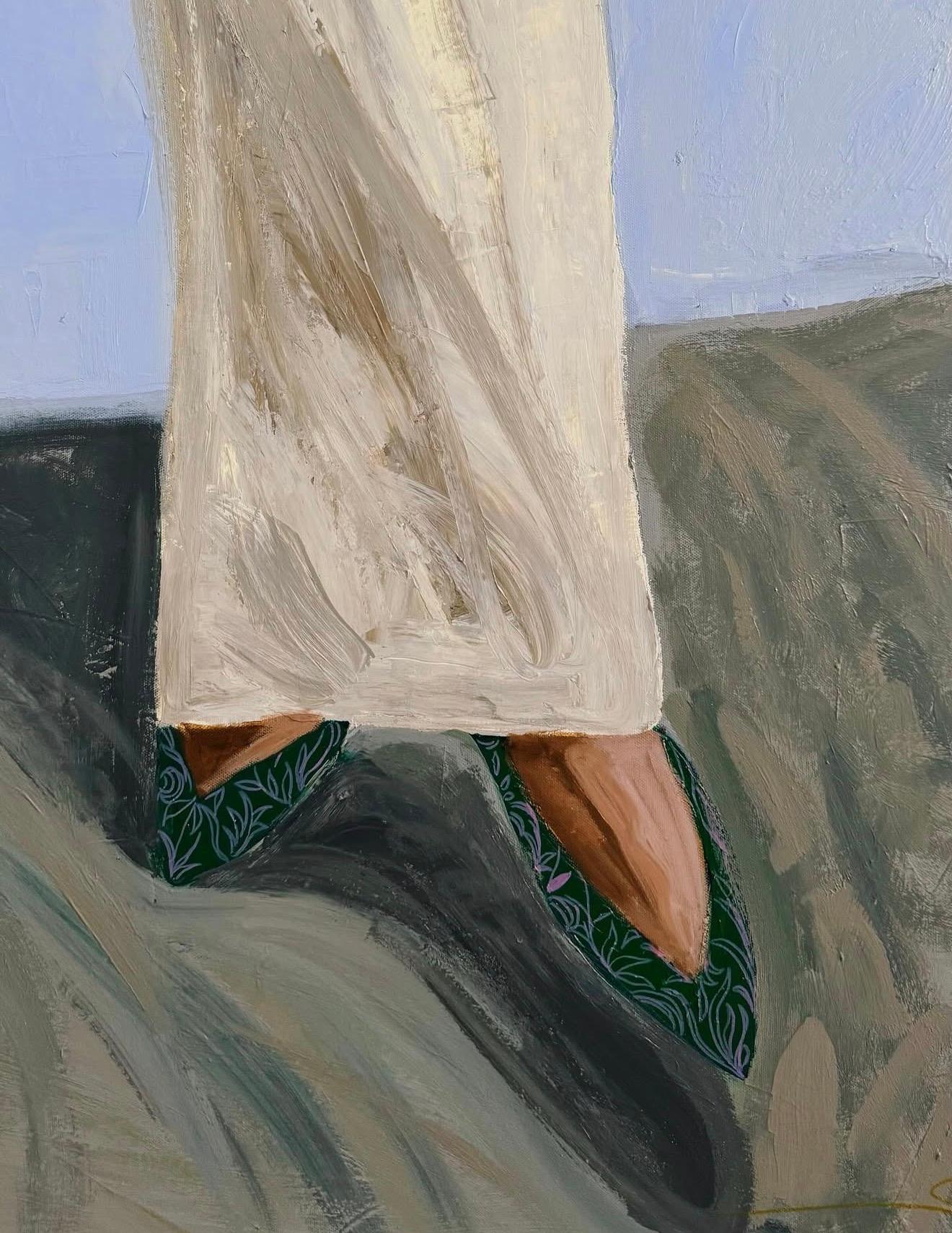 The flowers are not from you, 130x100cm, acrylic on canvas For Sale 2