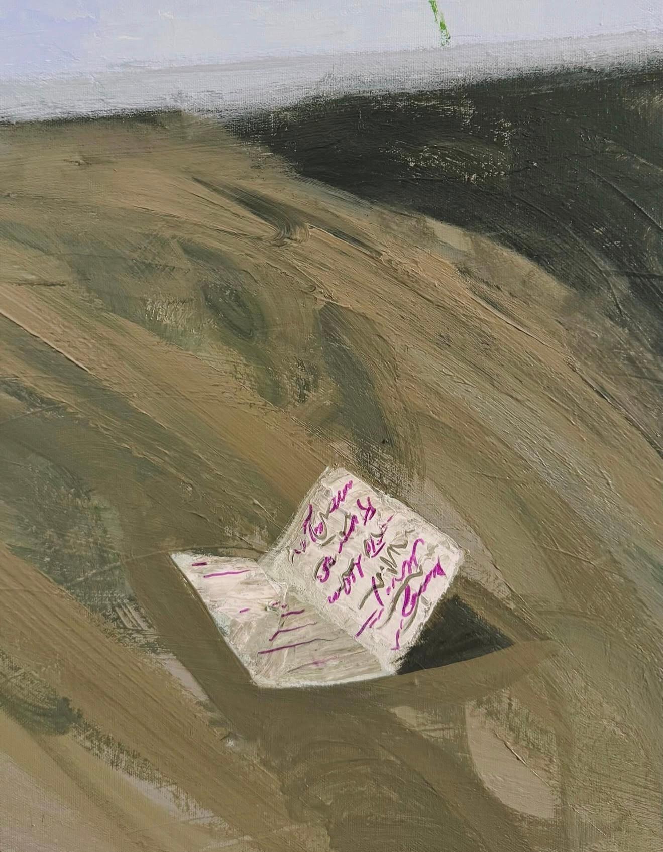 The flowers are not from you, 130x100cm, acrylic on canvas For Sale 3