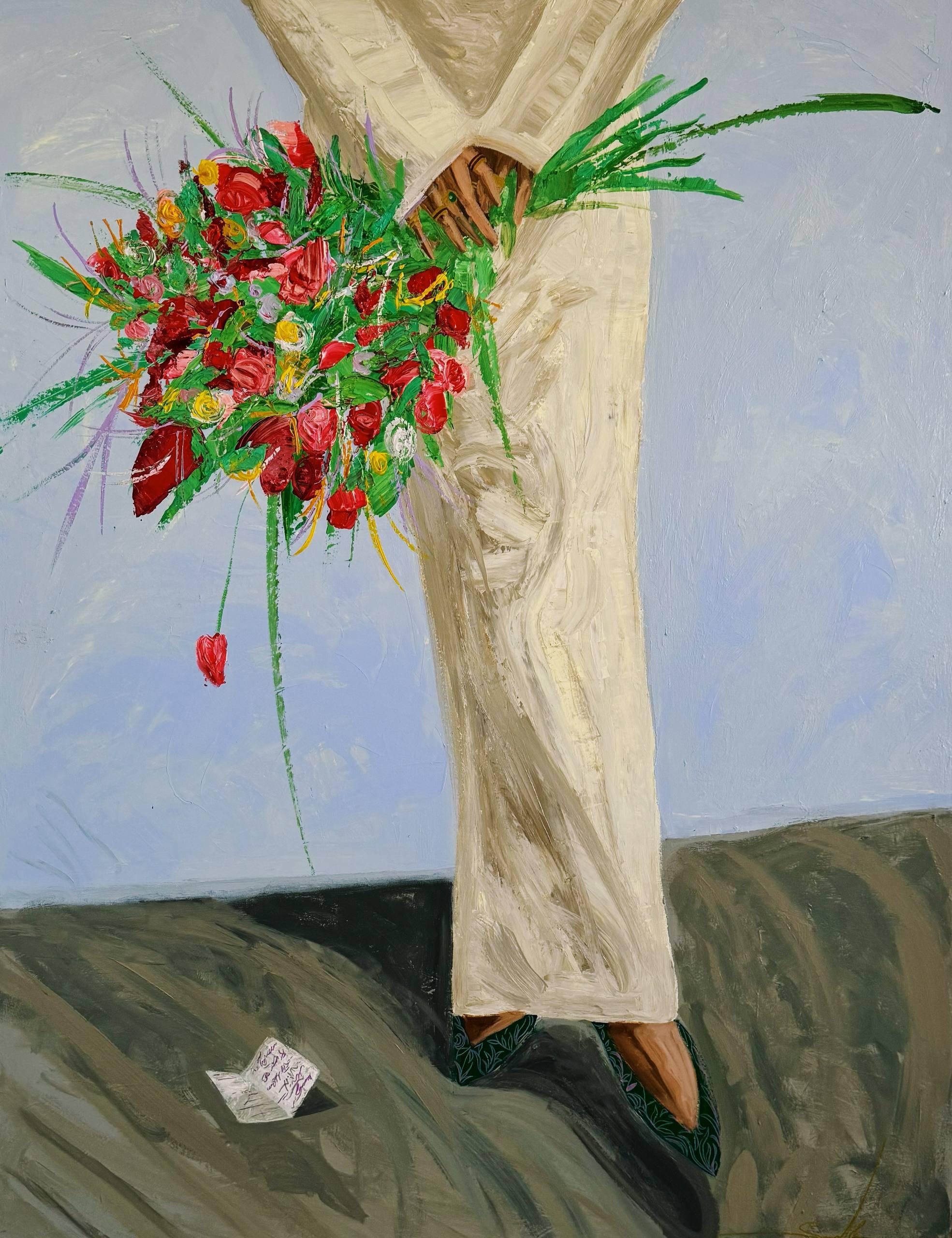 Die Blumen sind nicht von dir, 130x100cm, Acryl auf Leinwand