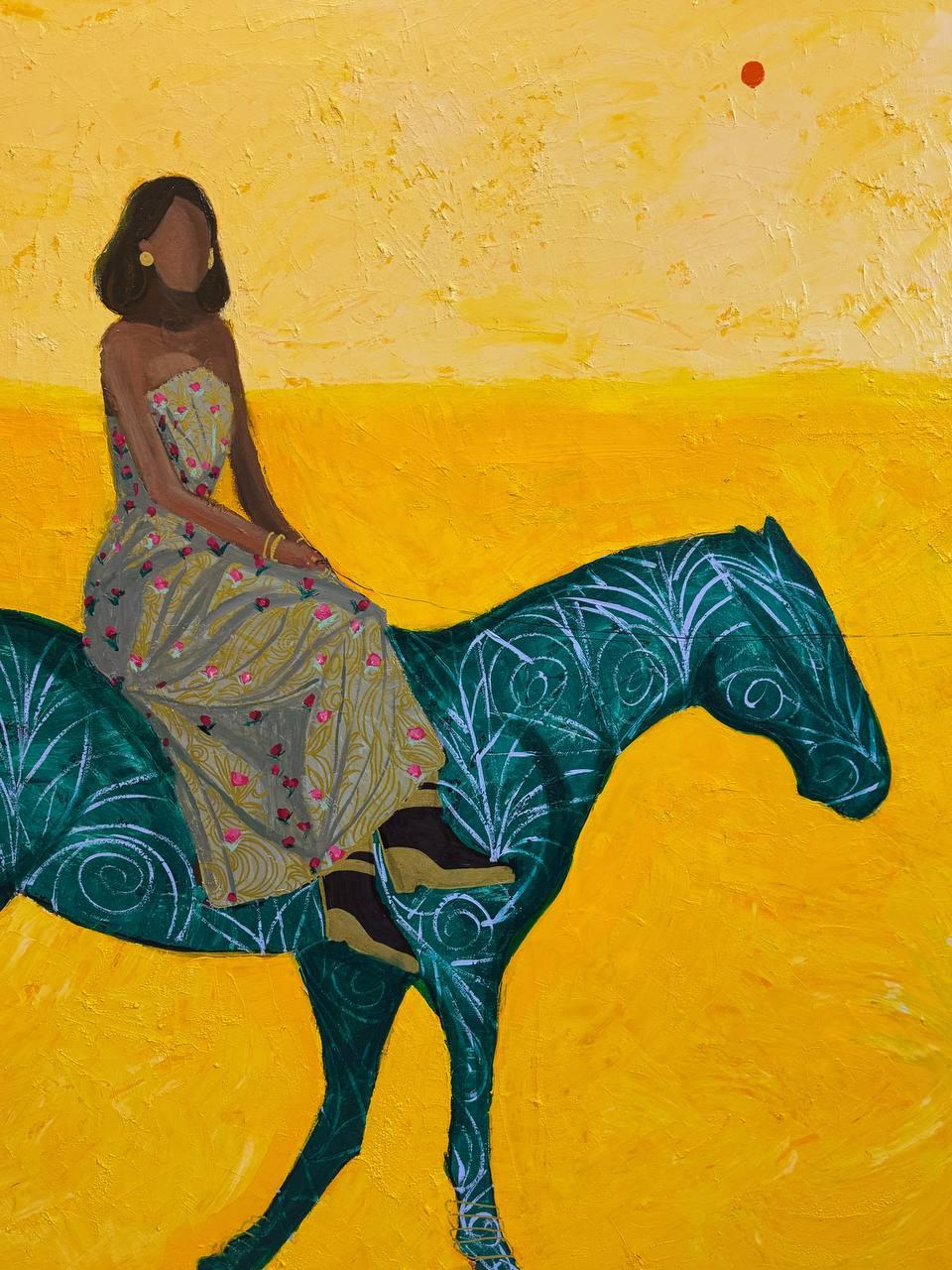 Donde los sueños puedan llegar, 130x180cm, acrílico sobre lienzo - Art Contemporáneo de Majnun