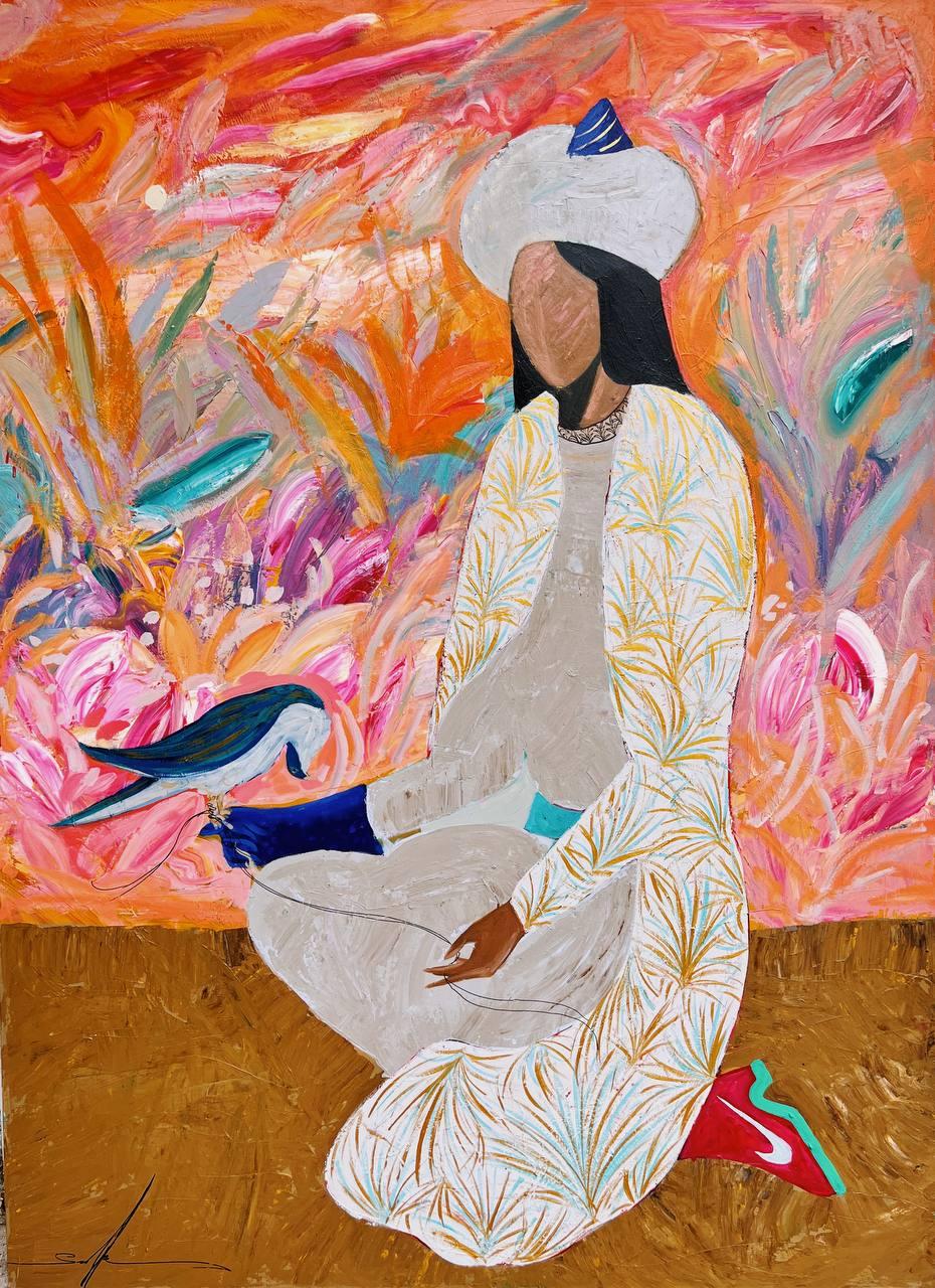 Majnun Figurative Painting - Your name is Leili, 150x110cm