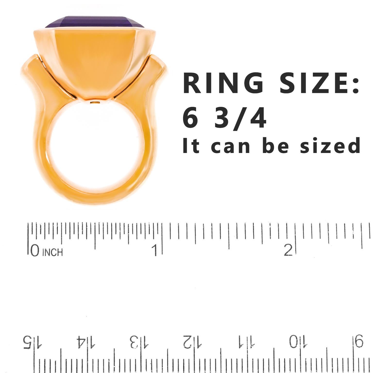 Women's or Men's Majo Fruithof Massive Amethyst Ring