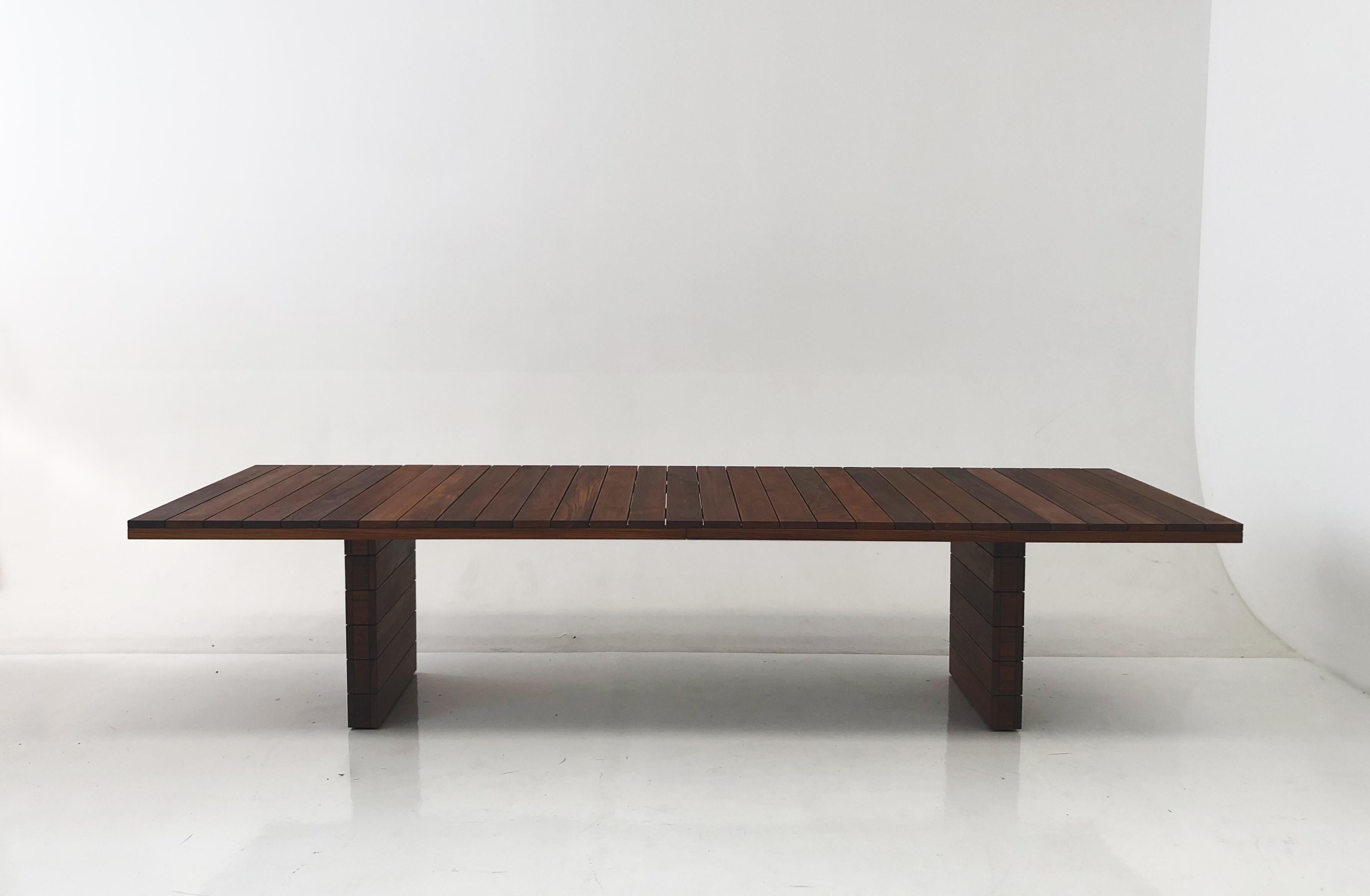 Italian Majo, the Simple and Robust Outdoor Table in Teak Wood For Sale