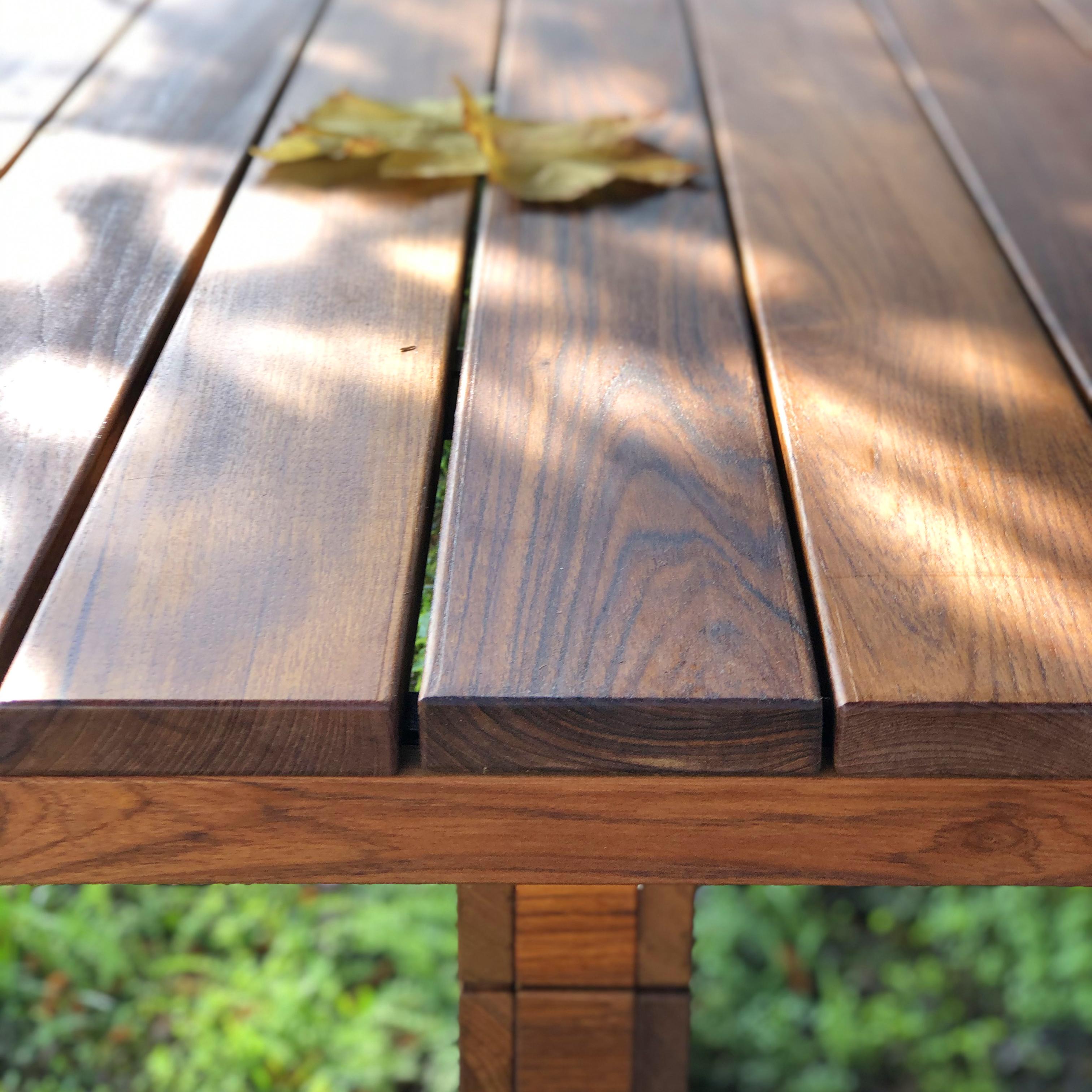 Majo, the Simple and Robust Outdoor Table in Teak Wood For Sale 2