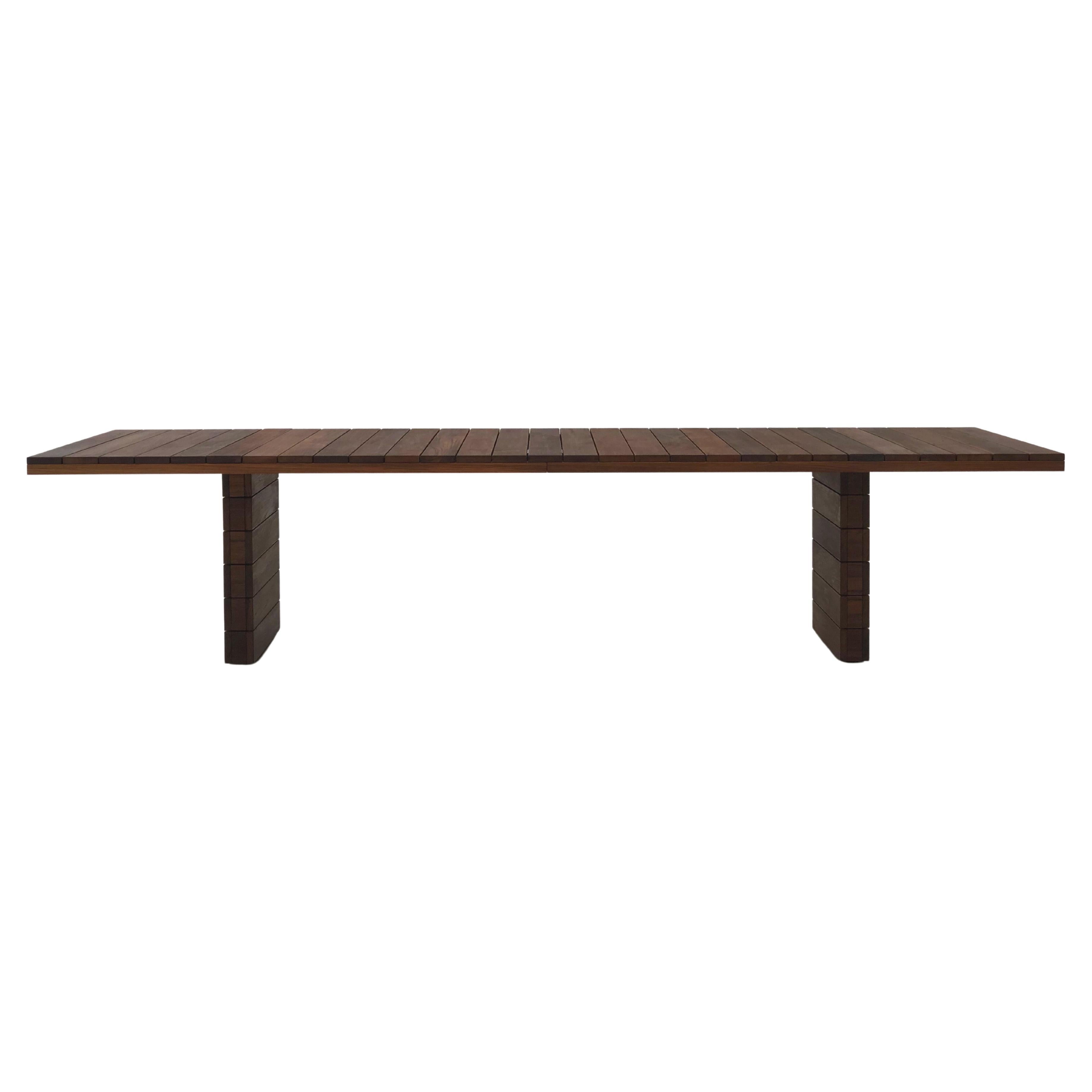 Majo, the Simple and Robust Outdoor Table in Teak Wood For Sale