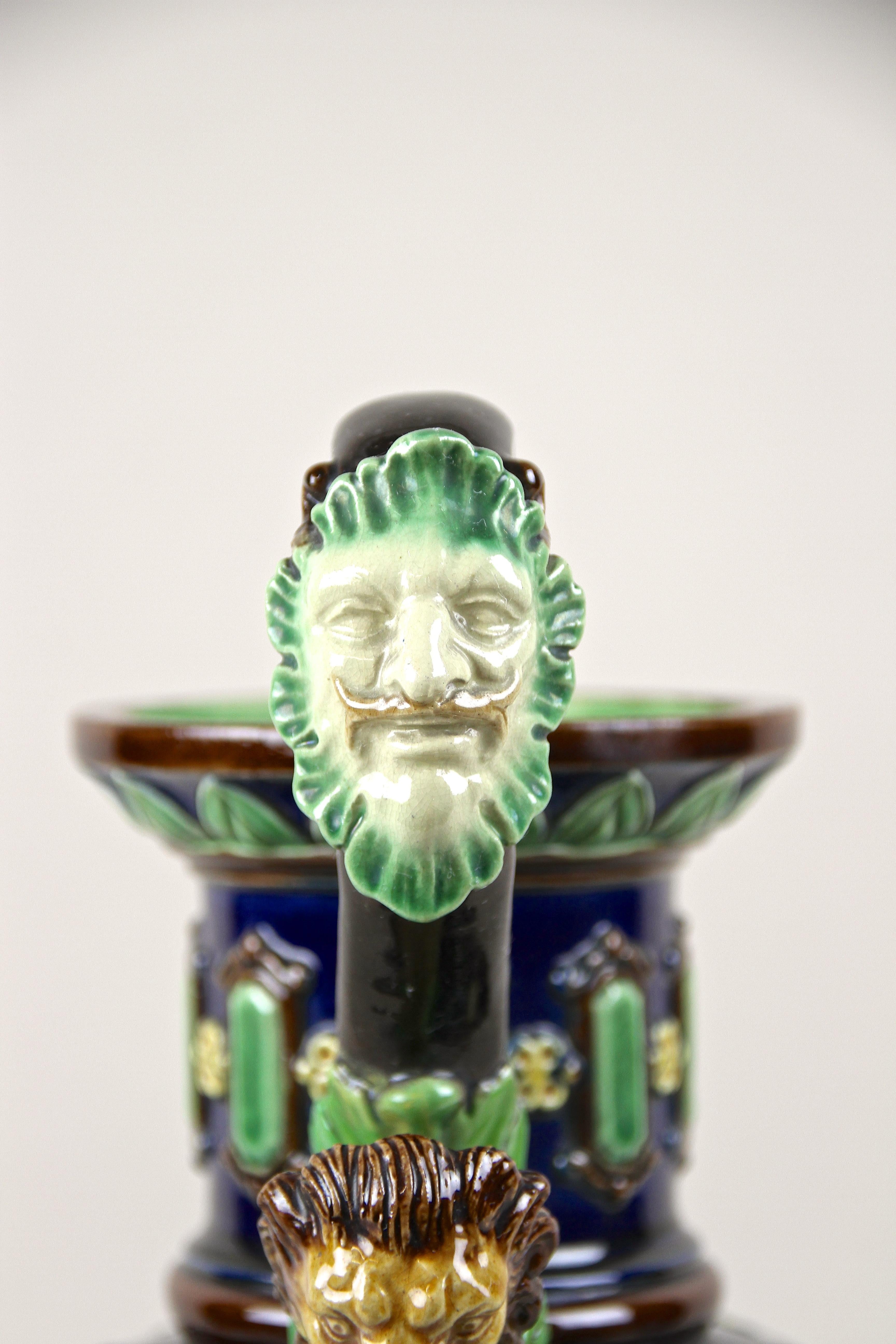 Majolica Amphora Vase by Johann Maresch, Bohemia, circa 1870 5