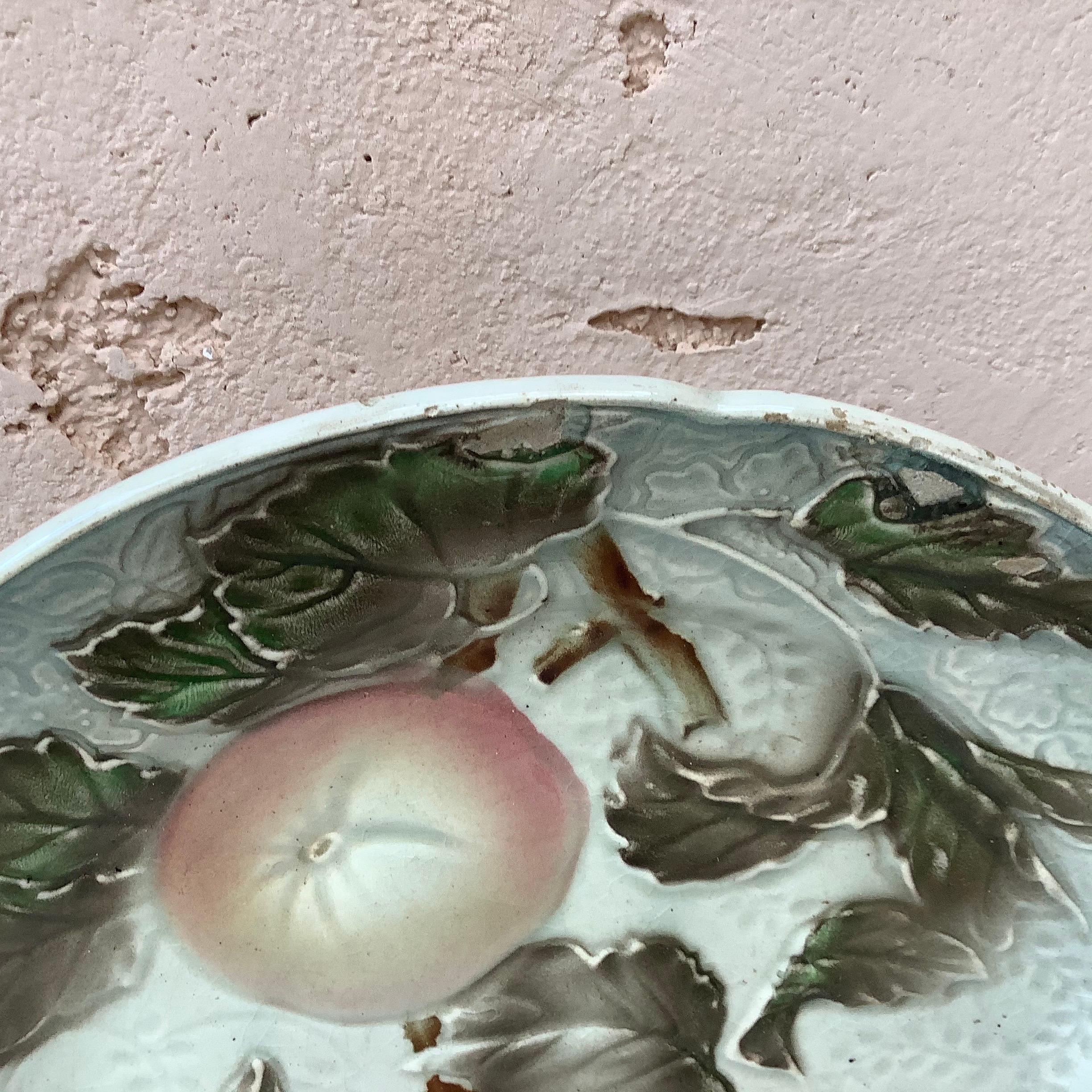 Stile provenzale Piatto di mele in maiolica Keller & Guerin Saint Clément in vendita
