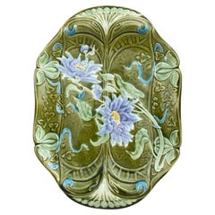 Majolica Asparagus Platter Keller & Guerin Saint Clement, circa 1900